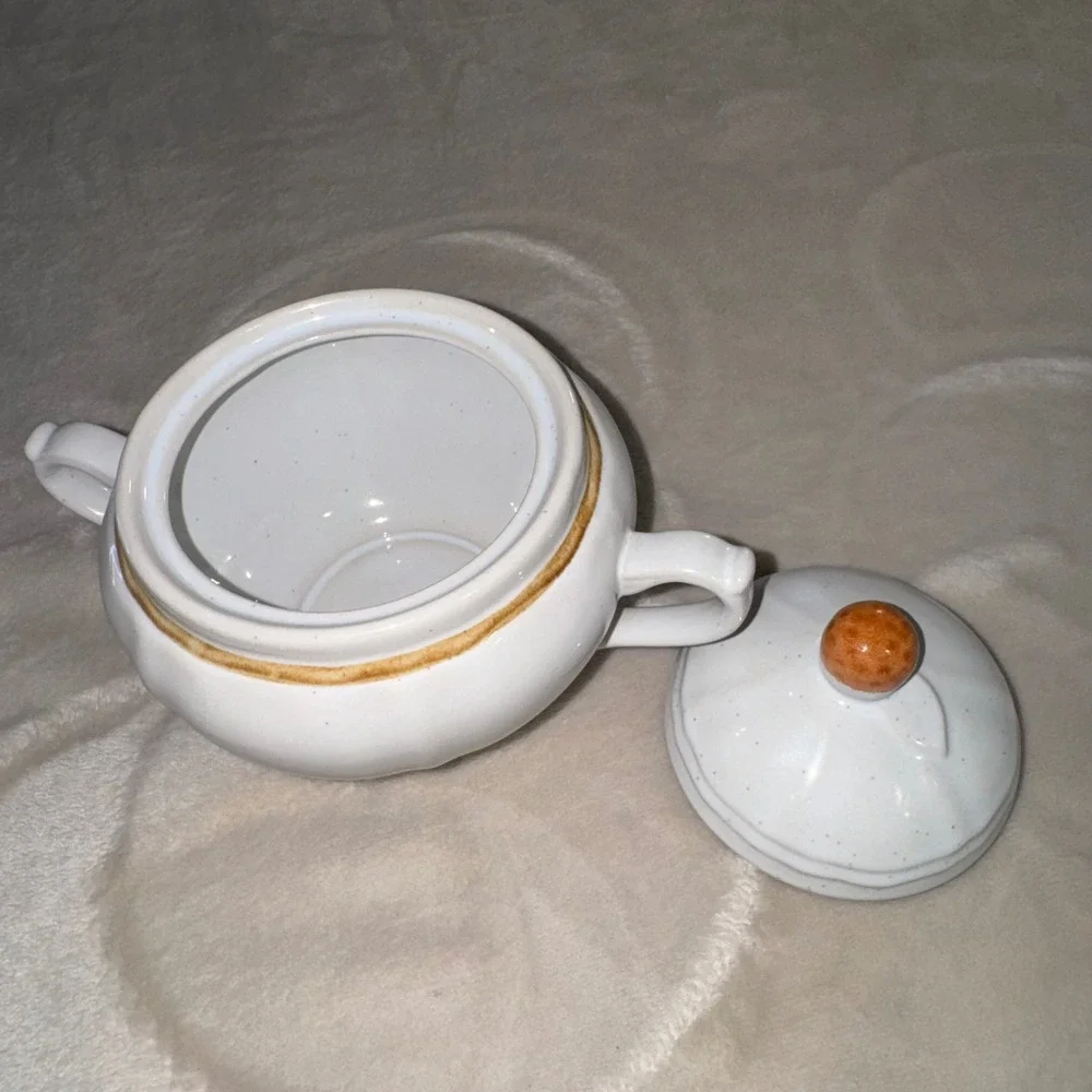 Americana Hearthside Berries n Cream Vintage Stoneware Sugar Bowl Casserole Set
